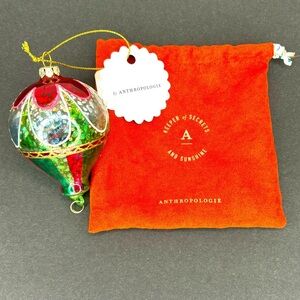 NWT Anthropologie Ornament Hot Air Balloon With Dust Bag